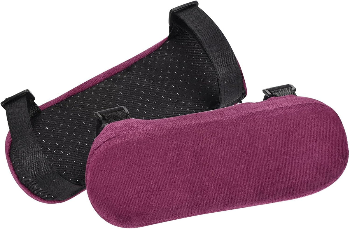 PATIKIL Office Chair Arm Pads, 2 pcs Office Chair Arm Cover Soft Office Chair Armrest Pads Memory Foam Cotton Removable Washable for Desk Computer Gaming, Purple Blue