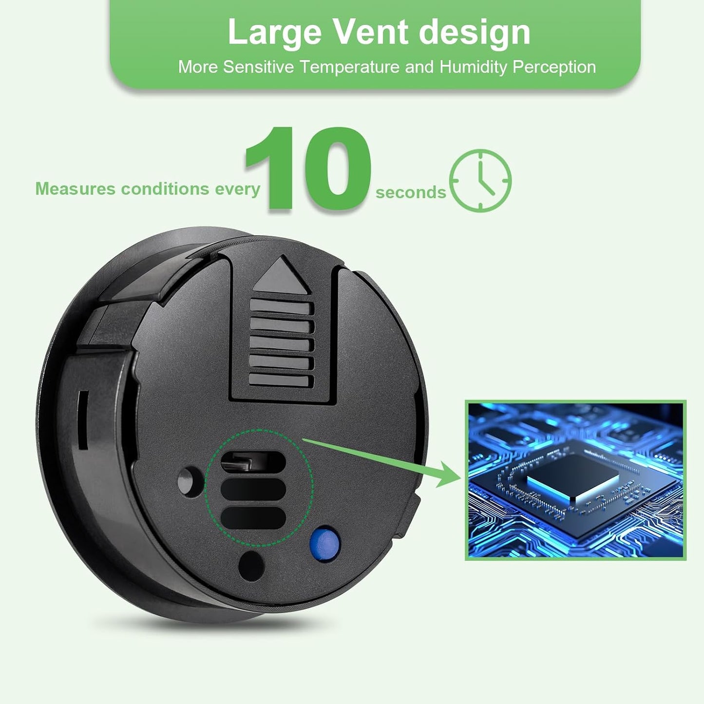 2-Pack Mini Hygrometer Indoor Humidity Meter Digital Thermometer | Small Digital LCD Monitor Thermometer Temperature Gauge Humidity Sensor (℉) or (℃) for Reptile Thermostat, Jars