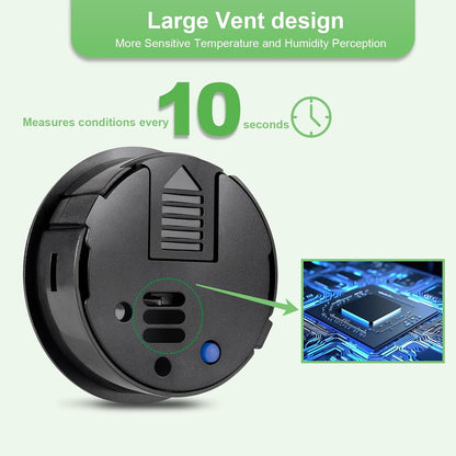 2-Pack Mini Hygrometer Indoor Humidity Meter Digital Thermometer | Small Digital LCD Monitor Thermometer Temperature Gauge Humidity Sensor (℉) or (℃) for Reptile Thermostat, Jars