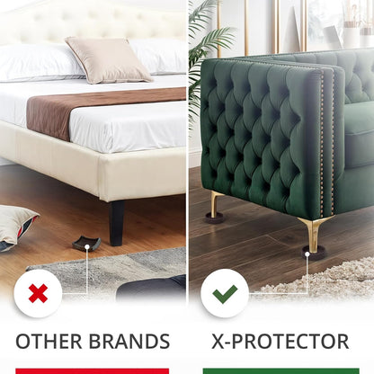 X-Protector Furniture Cups - 8 PCS 2.2" - Non Slip Furniture Pads (Round) | Transparent Floor Protectors - Bed Stoppers to Prevent Sliding - Keep Furniture from Sliding on Floor!