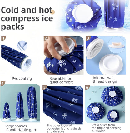 Hot and Cold Reusable Ice Bag for Sport Injuries Ice Pack for Injuries, Hot & Cold Therapy, Teeth Pain Cold Pack, Headaches Cold Ice Bag Hot Cold Therapy for Head Shoulder Back Knee 2PCS