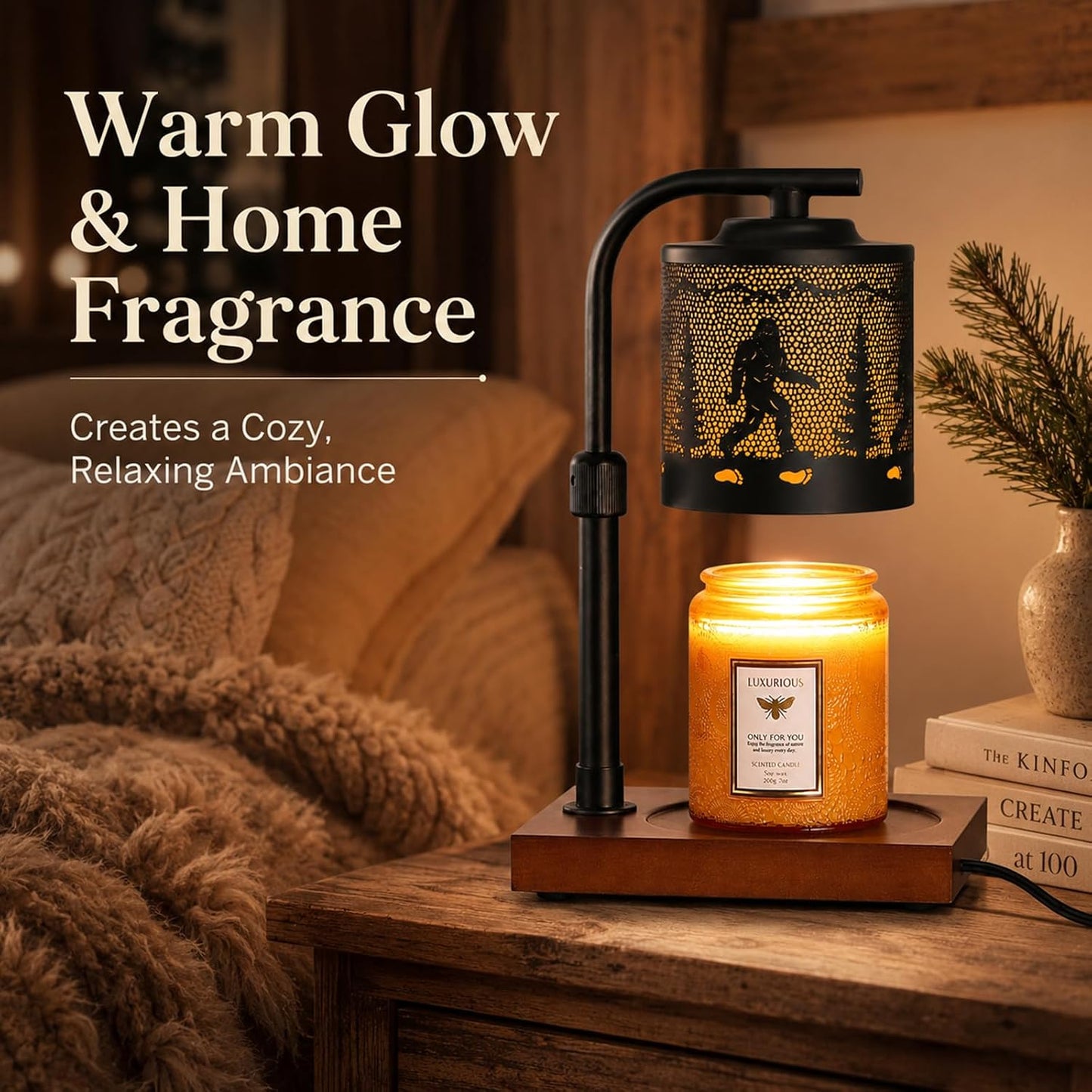 Candle Warmer Lamp Adjustable Height Dimmable for Jar Candles Hummingbird