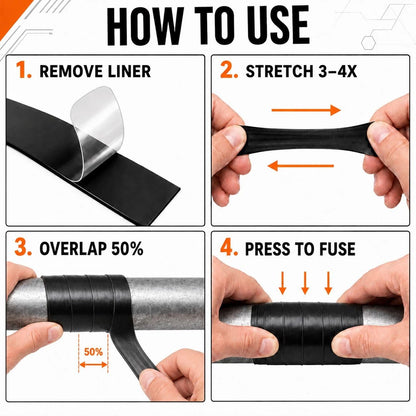 Self-Fusing Silicone Sealing Tape, Waterproof Repair Tape for Hose, Pipe, Electrical Cable, High Strength Leak Fix Wrap, Weatherproof Emergency Insulation Tape (1" x 5' x 20mil)