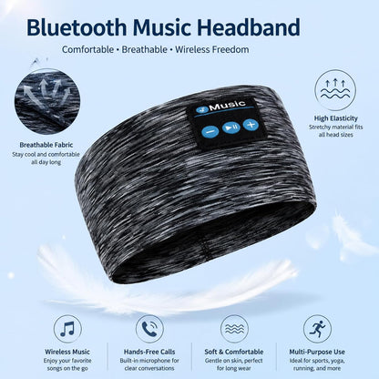 Sleep Bluetooth Headphones, Sleep Headphones Headband Wireless for Sleeping Side Sleeper, Wireless Sleep Earphones for Workout Sports Yoga Running Travel(Pinkish Yellow)
