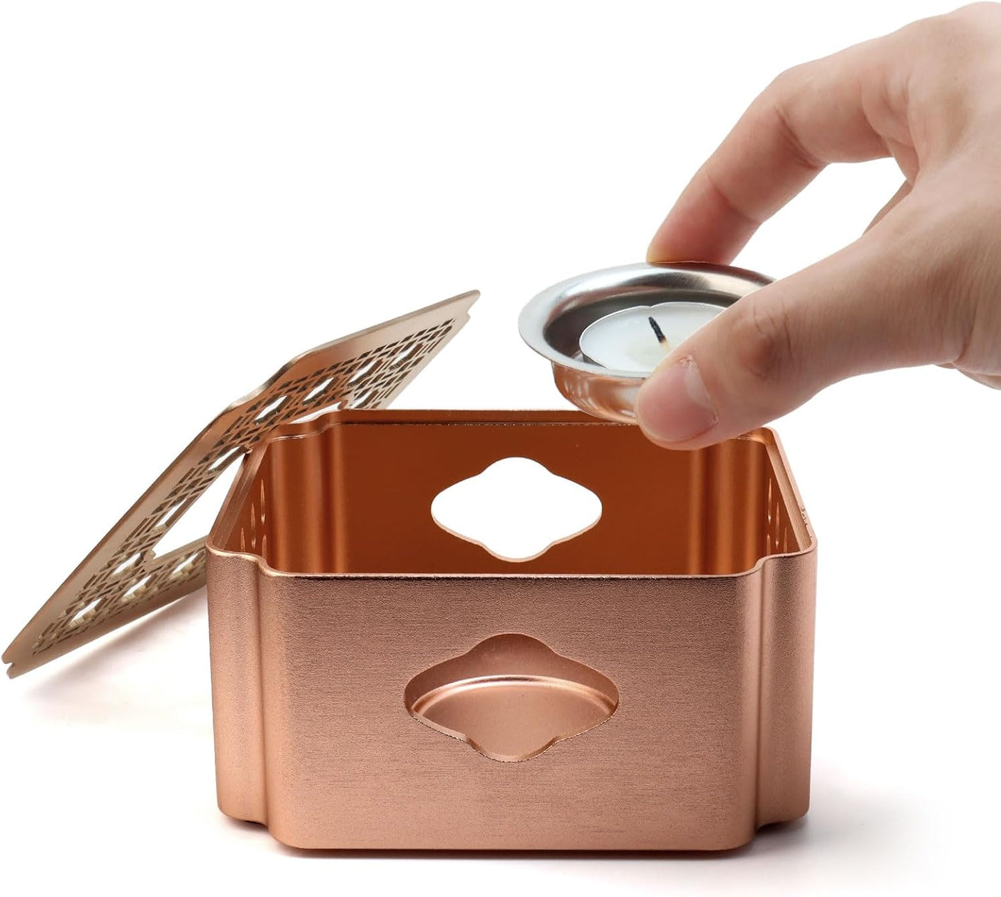 Tea Warmer Base Detachable, Includes Tealight Holder | Unique-Design, Small Heater for Tea Coffee Milk Wax Melts