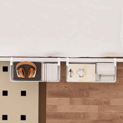 Bedside Caddy Shelf for Bunk Bed & Dorm, Adjustable Bunk Bed Caddy Holder for Top Bunk, Rails, Cribs, Bedside Shelf Organizer for Phone/Books/Drinks (Black, L(L11in*W4.9in*H3.93in))