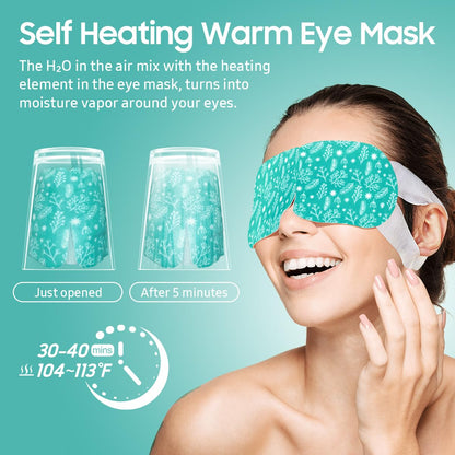 BeHoomi 30Packs Steam Eye Mask, Heated Eye Mask for Dry Eyes, Unscented