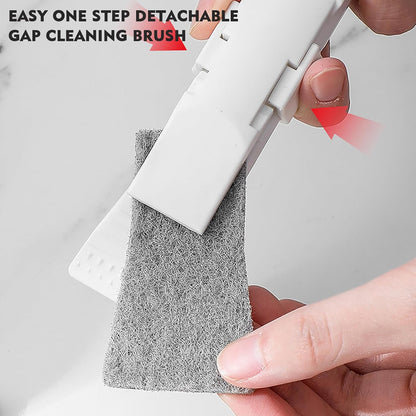Home Detail Cleaning Kit, Crevice Cleaning Brush, 5-in-1 Detail Duster, Replacement Pads, Microfiber Sleeves and Storage Bag for Window Tracks, Air Vents, Kitchen and Bathroom
