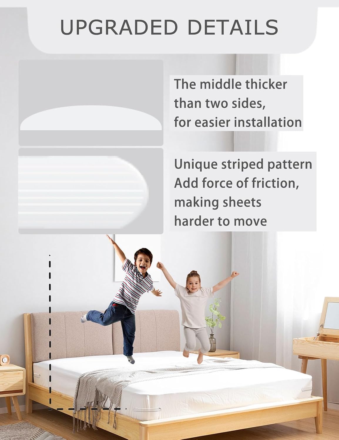 Replacement Strips for Bedsheet Holder, 4PCS PP Durable Straps Compatible with Most Lock Sheet Holders
