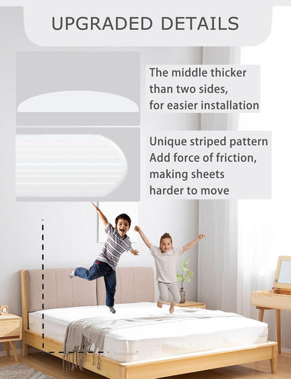 Replacement Strips for Bedsheet Holder, 4PCS PP Durable Straps Compatible with Most Lock Sheet Holders