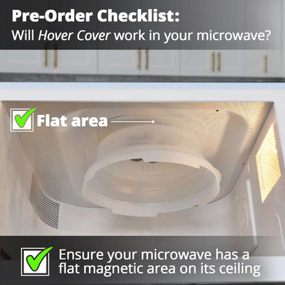 HOVER COVER Magnetic Microwave Splatter Cover - 10" Collapsible - Graphite | BPA-Free Lid, Vented Plate Guard with Steam Vents, Anti-Splash Microwave Lid, Dishwasher Safe, Space-Saving Magnetic Storage