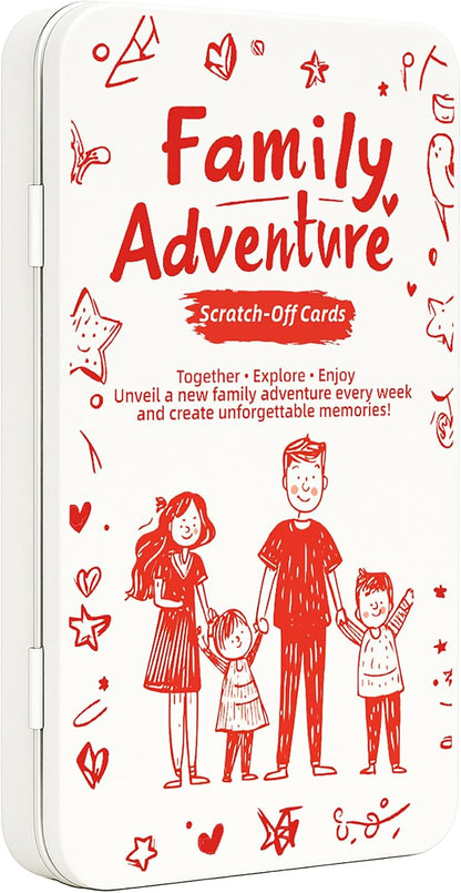 50 Screen-Free Scratch-Off Family Activity Cards | Fun family game night cards for kids and adults