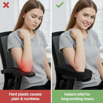 Smiry Memory Foam Office Chair Armrest Pads, Non-Slip Armrest Cushion