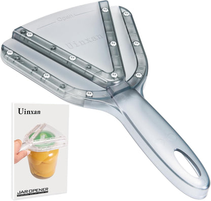 Uinxan Patented Jar Opener, Ideal for Weak Hands & Seniors with Arthritis | Effortlessly Opens 0.2"-5.3" Stubborn Lids & Screw Bottle Caps, Handheld Manual, Durable 304 Stainless Steel (Blue)