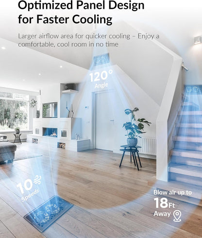 Howeall 4" x 10" Super Quiet Register Booster Fan - Upgrade Smart Register Vent with Ionizer and Dual Intelligent Thermostat Control - Heating Cooling Vent Fan Booster - Charleston Design (ORB)