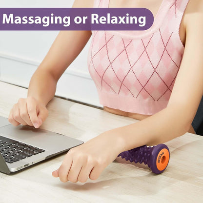 BESKAR Foot Massage Roller for Plantar Fasciitis Relief | Pressure Point and Deep Tissue Massages, Relieving Feet Arch Heel Pain, Myofascial Pain Syndrome, Portable Reflexology Tool