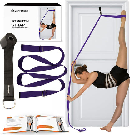 Stretching Strap with Door Anchor for Splits and Flexibility Training | Improve Leg Flexibility at Home, Ideal for Ballet, Dance, Cheerleading, Yoga, Pole Dance and Gymnastics