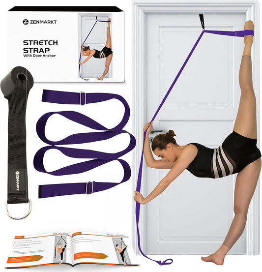 Stretching Strap with Door Anchor for Splits and Flexibility Training
