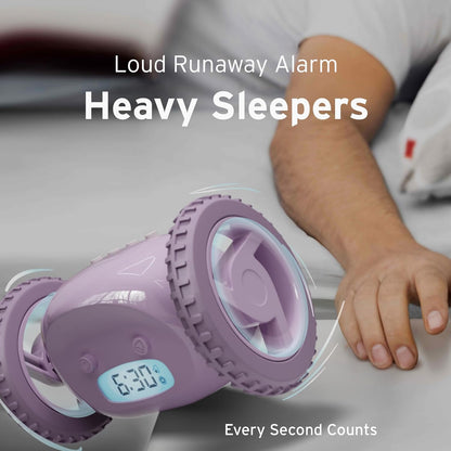 CLOCKY Alarm Clock on Wheels – Loud Rolling Alarm Clock for Heavy Sleepers