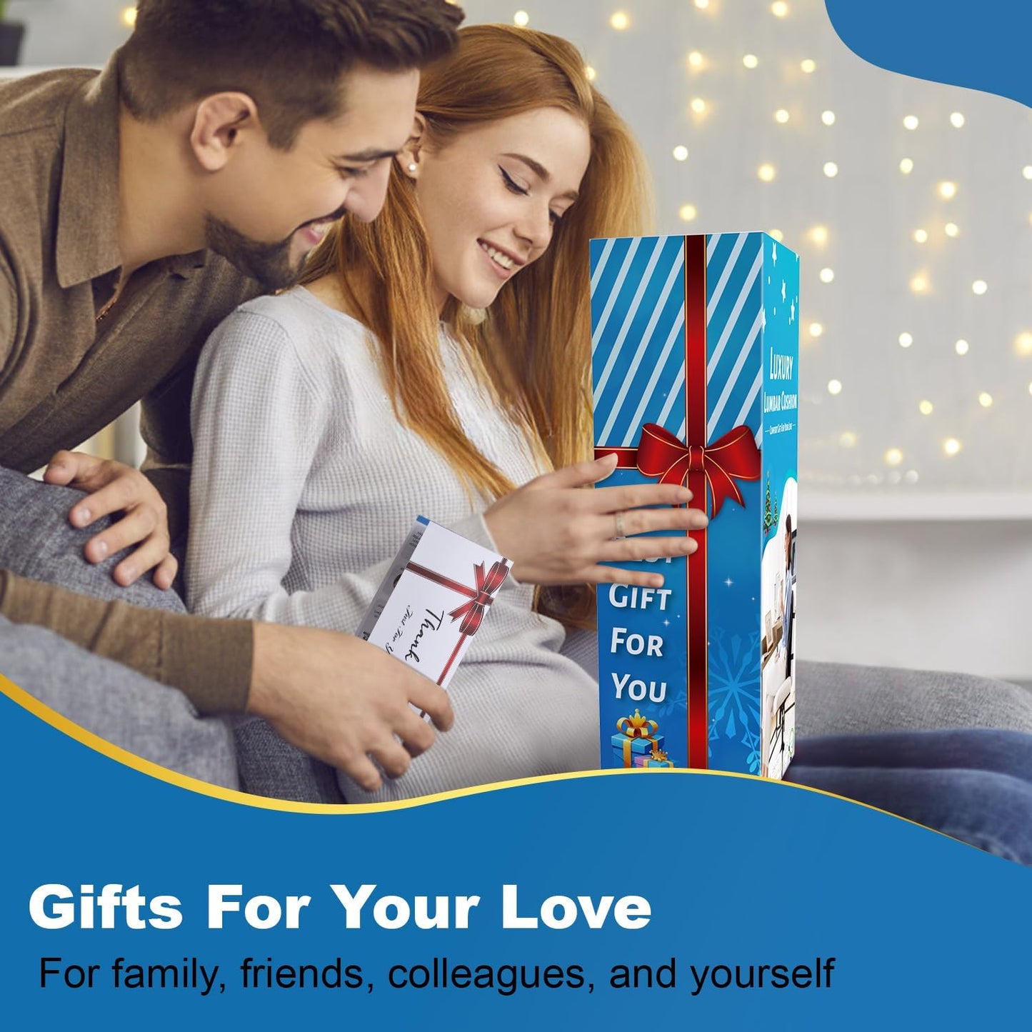 Niceeday Lumbar Support Pillow for Office Chair Car Back Support Pillow, Memory Foam Gaming Chair Desk Chair Back Cushion for Lower Back Pain Relief, Ergonomic Back Rest,Office Home Essentials