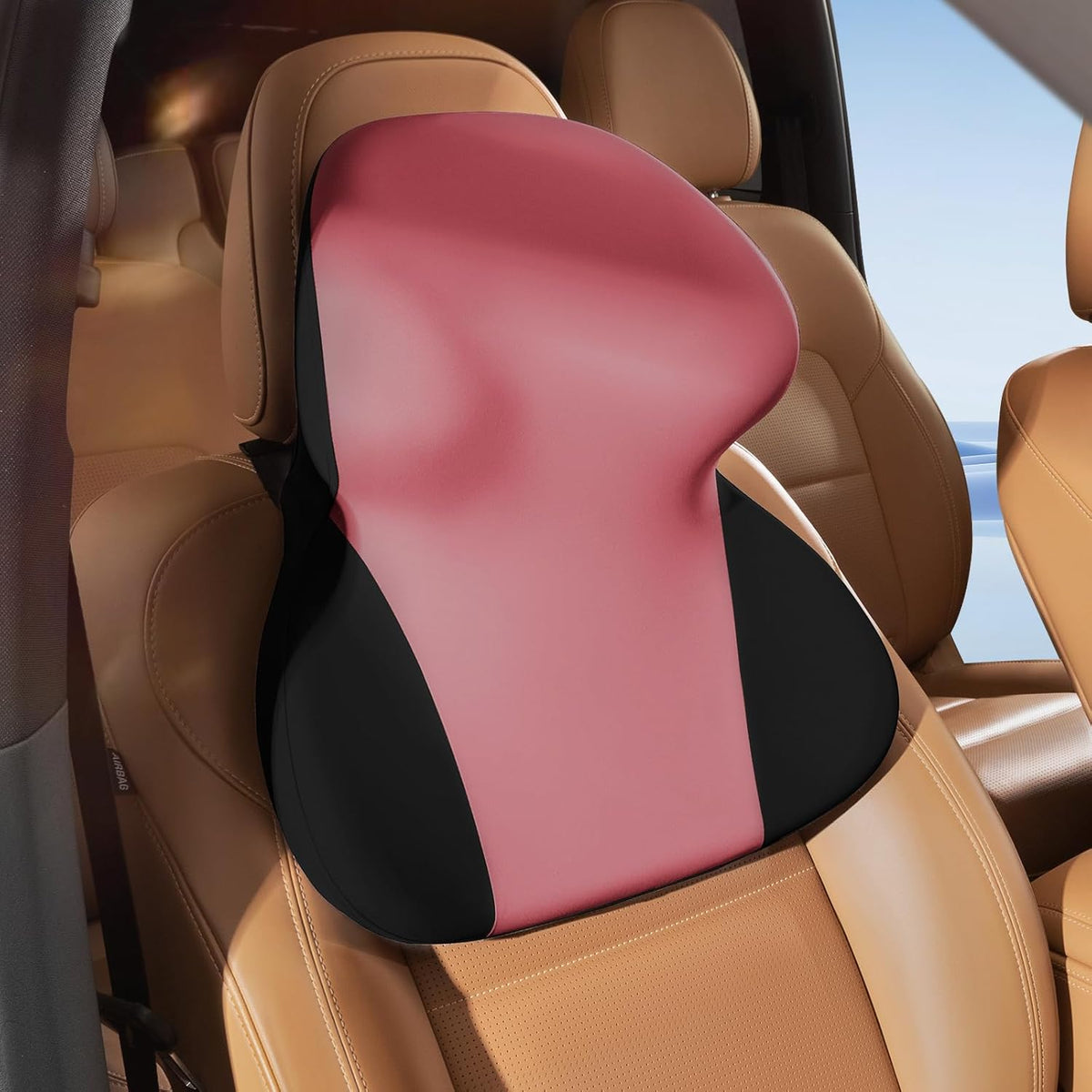 BEBAS Car Headrest Pillow, Ergonomic Neck Pillow with Memory Foam, Black