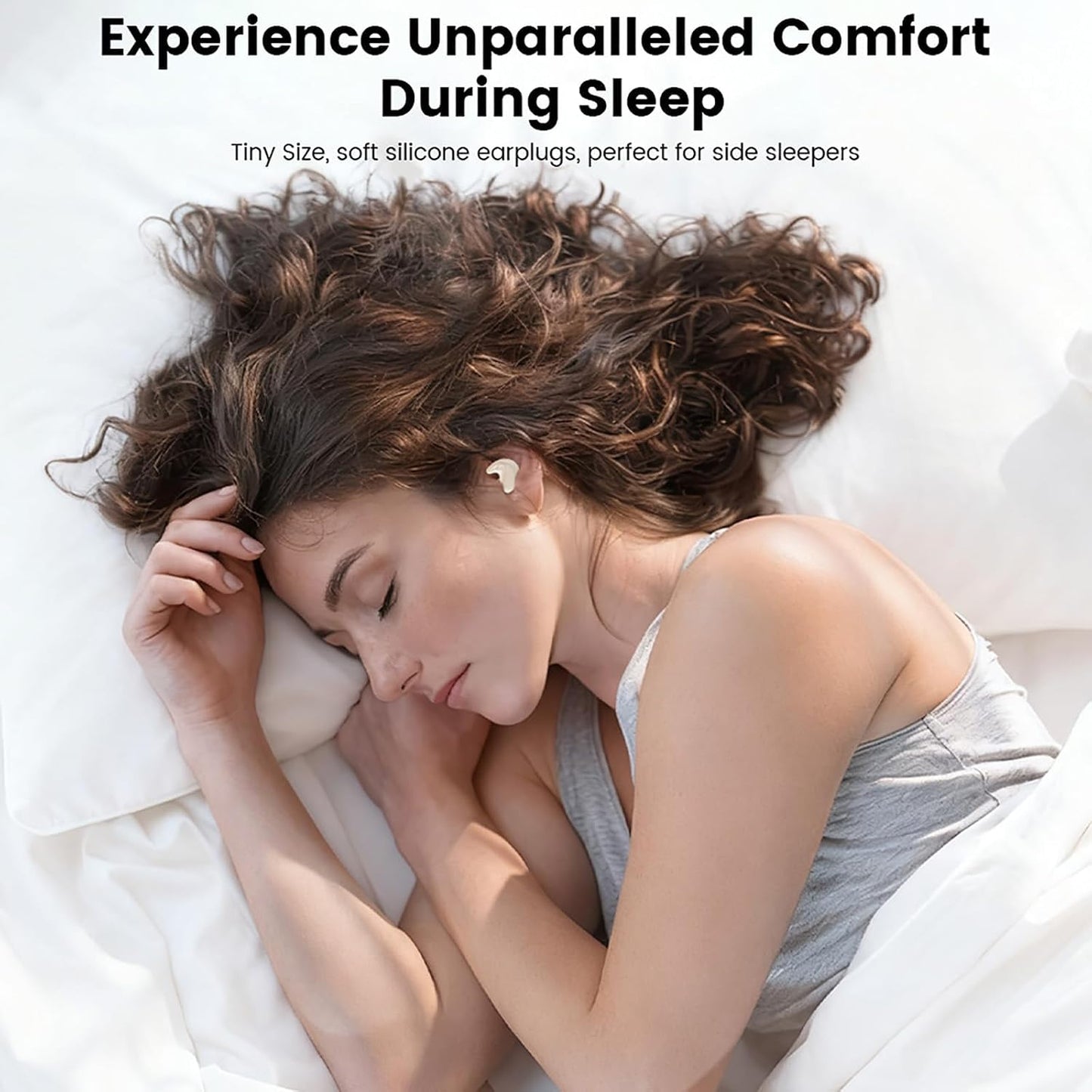 Invisible Mini Sleep Earbuds Wireless Bluetooth, 2-in-1 Dual Design for Side Sleepers, Ultra-Low Profile Soft Ear Tips for Small Ears, Noise Blocking Sleep Headphones with Portable Charging Case