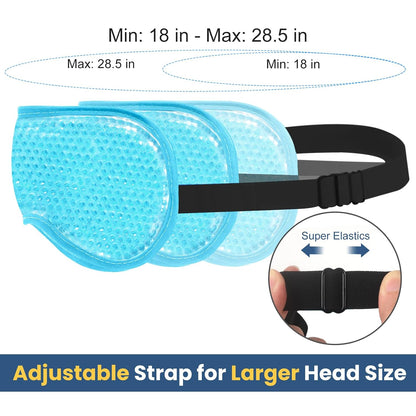 BeeVines Gel Eye Mask, XL Size Cooling Ice Masks for Puffy Eyes (2 Pack)