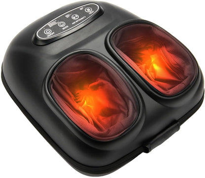 LINGTENG Foot Massager, Heated Foot Massager (Agate Black) | Deep Kneading-Detachable Washable-Home Office Underdesk-Men Women Parent Senior-Birthday Anniversary Christmas Valentine Gift