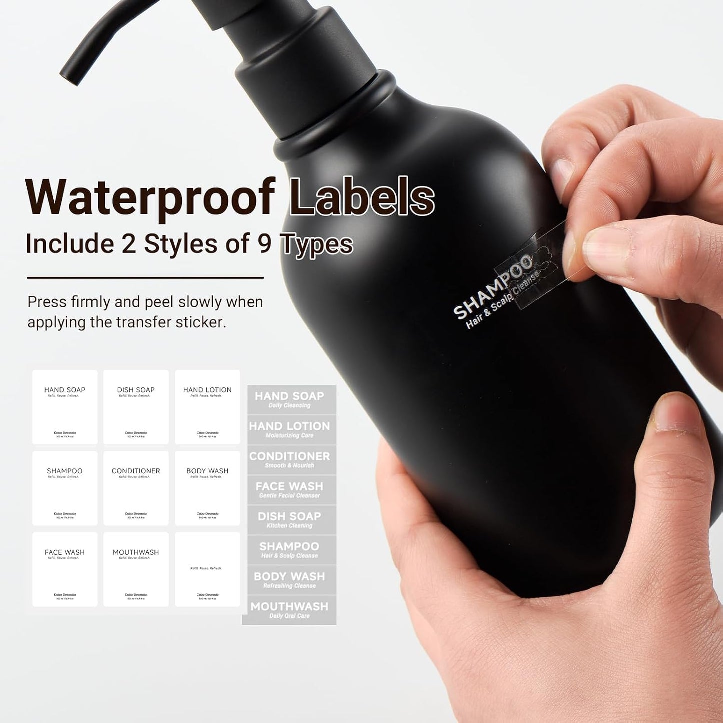 Shampoo and Conditioner Dispenser - Shower Soap Dispenser 3 Chamber No Drill - Bathroom Soap Dispenser Wall Mount Adhesive - Clear PET Bottles with Nature Bamboo Pumps Set Refillable 1500ml