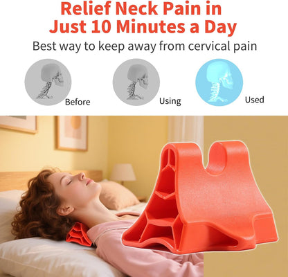 Trigger Point Massage Tool, Handheld Deep Tissue Manual Massager for Neck, Shoulders, Back & Feet, 3-Edge Pressure Point Design, Portable (Red)