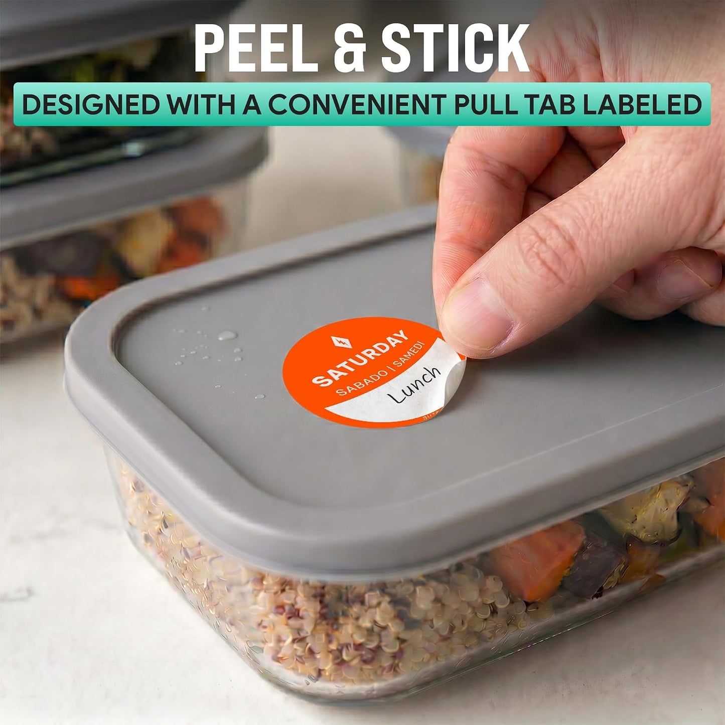 Date Stickers for Food - Day of the Week Day Dots Removable Food Labels, 1" Date Dot Stickers for Food Containers, 7000 Labels with Dispenser Box | 1" Date Dot Stickers for Food Containers, 7000 Labels with Dispenser Box