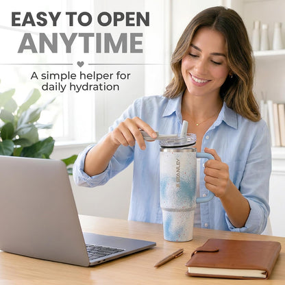 Easy Grip Bottle Cap Opener – Ergonomic Lid Turner for Stanley, Hydrojug, & Owala Tumblers – Easy Grip Assisted Bottle Opener for Weak Hands – 20oz, 32oz, 40oz - Grey