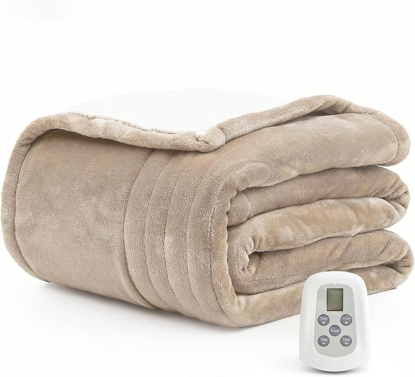 Heated Blanket Electric Throw Blanket with Built-in Button Controller 50"x60" One-Touch Ultra Cozy Soft Warm Heating Electric Blanket with 4 Heat Levels & 4 Hours Auto-Off Overheat Protection
