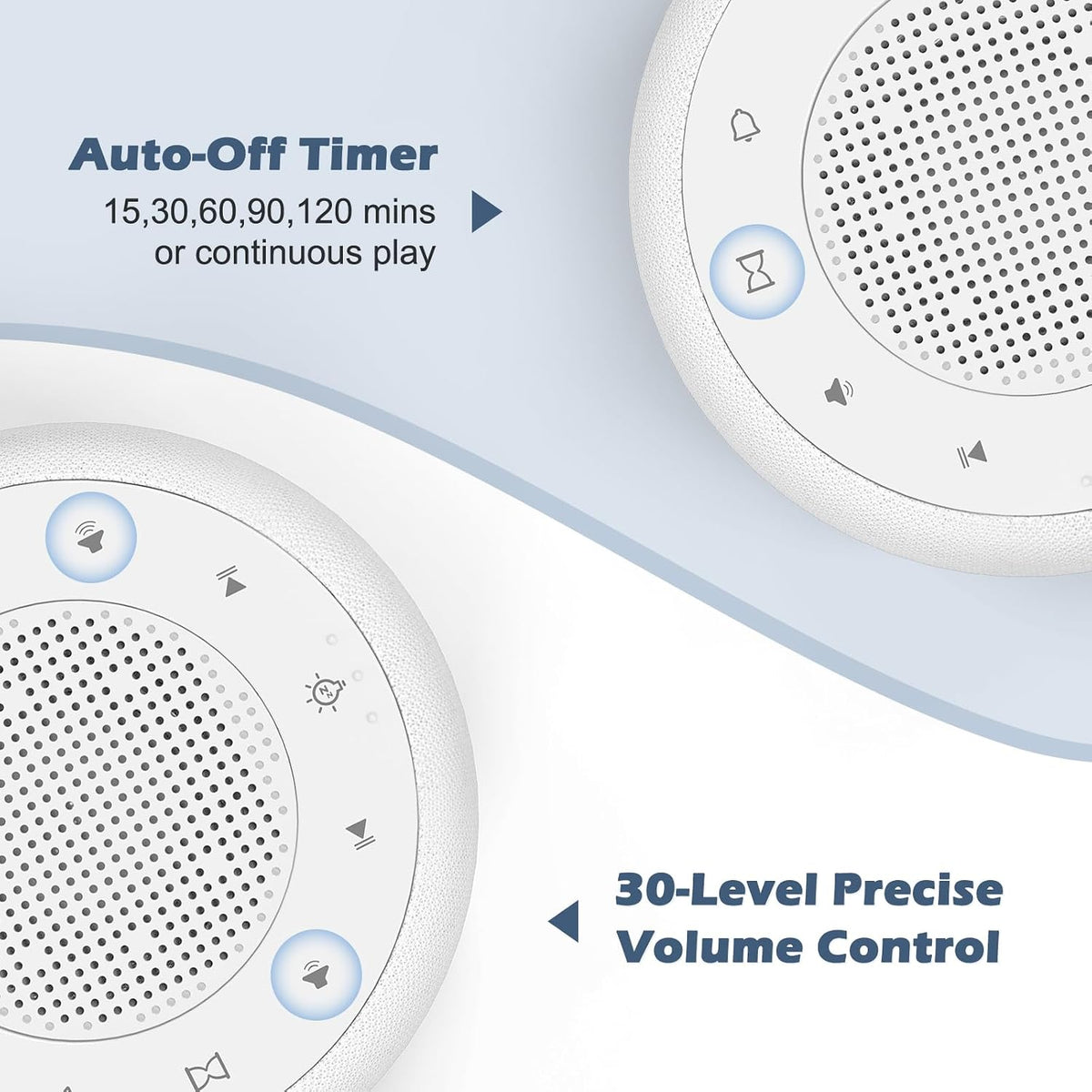 Buffbee Pro 2nd Gen| Sound Machine, Alarm Clock with Bluetooth Speaker