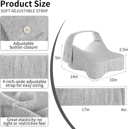Pregnancy Knee Pillow for Side Sleepers with Strap, Memory Foam Leg Pillow for Sciatica Pain Relief, Hip & Back Support, Alignment Cushion for Pregnant Women, Post Surgery Leg Elevation (Gray)