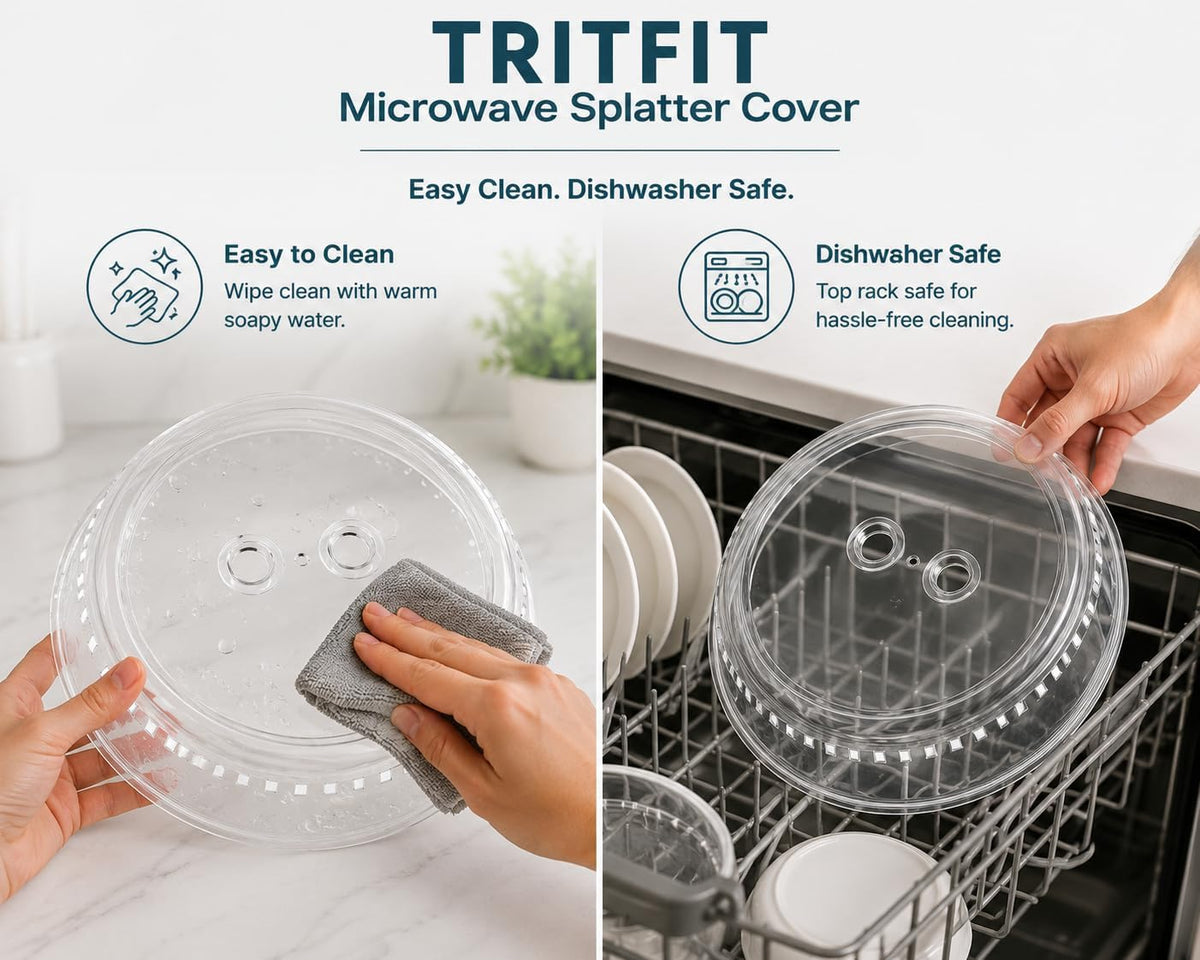 Microwave Splatter Cover 10.5" BPA-Free Lid with Vents