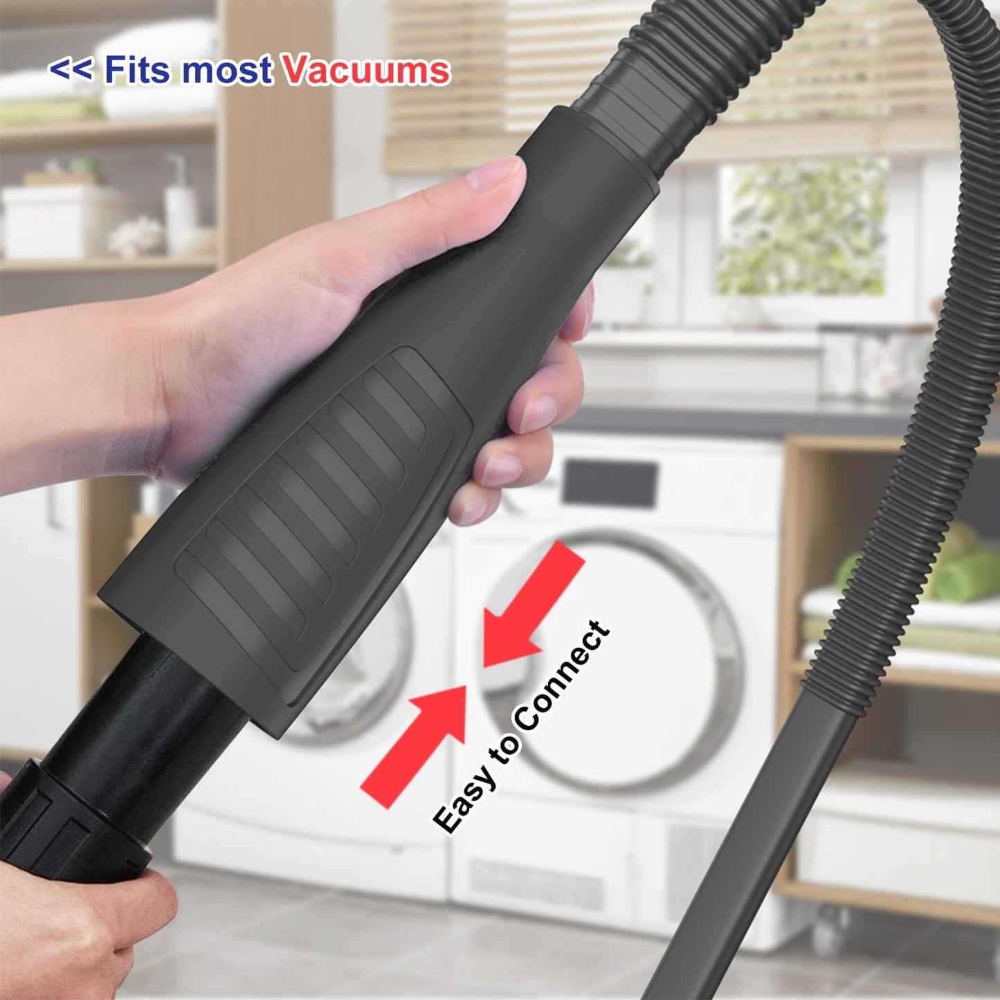 Sealegend Dryer Vent Cleaner Kit with Vacuum Hose Attachment & Brush Blue | Fits Most Vacuums, Loosens Stubborn Lint & Removes Hidden Dust, for Dryer Vents, Refrigerator Coils & Narrow Gaps