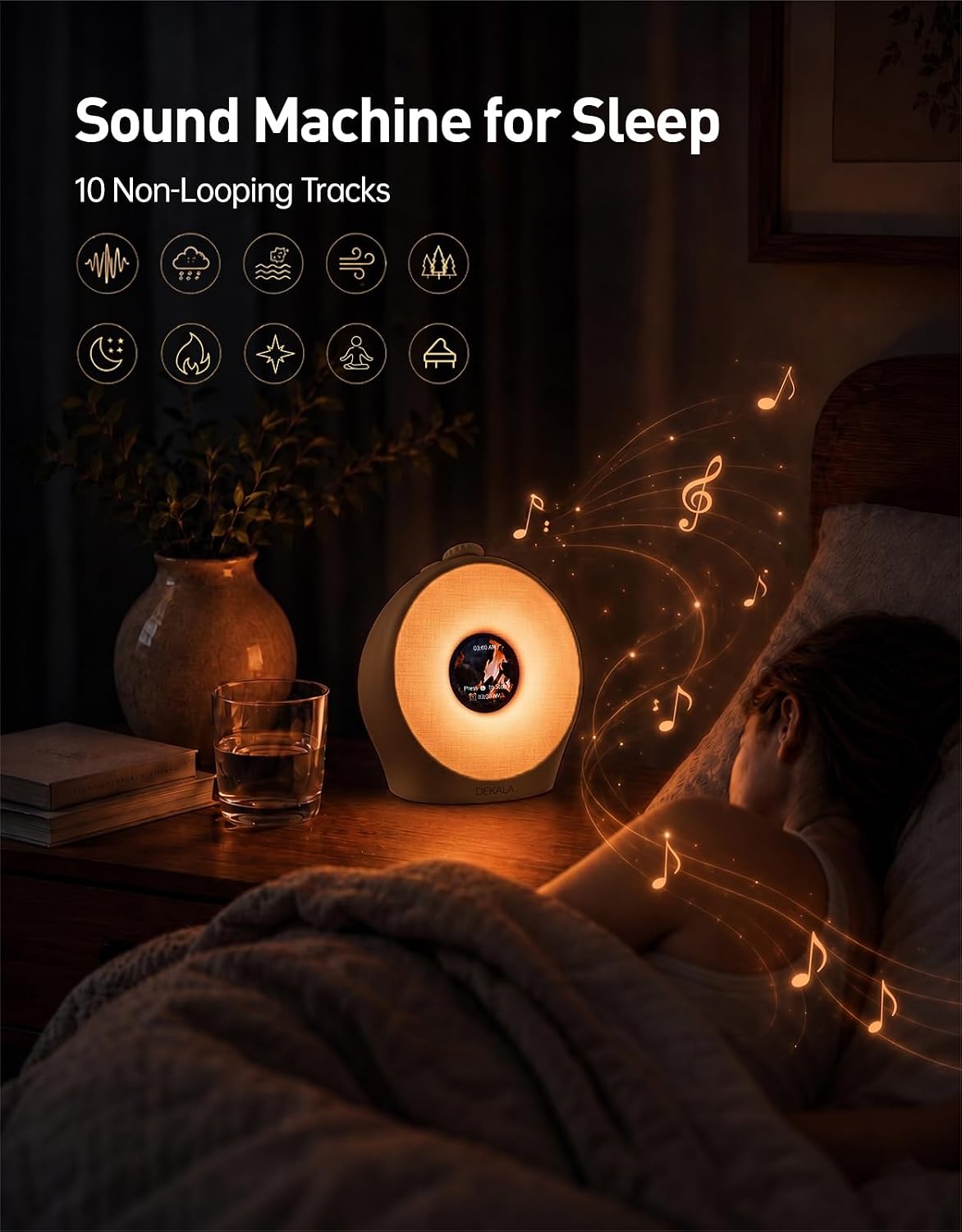Dekala Sunrise Alarm Clock with Pulse Wake, 7-Day Programmable 4 Loud Alarm