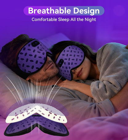 Eye Mask Bluetooth Headphones, 3D Contoured Zero Pressure Sleeping Masks