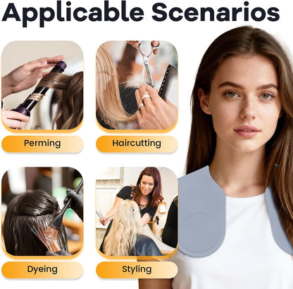 Wokyo Silicone Hair Cutting Collar, Non-slip Hair Cutting Mat Haircut Cape Catcher Neck Wrap Guard Neck Fitting Accessories