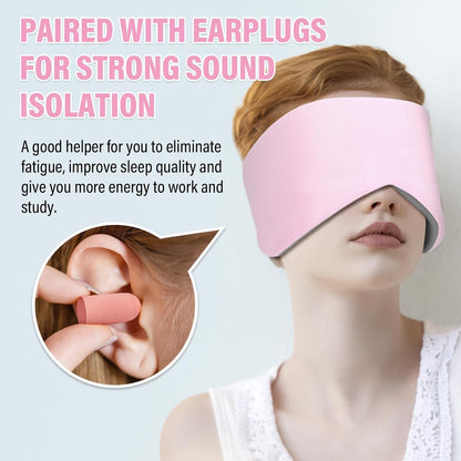 Sleep Mask & Earmuffs for Sleep - 2 in 1 Ear & Eye Mask with Ear Plugs