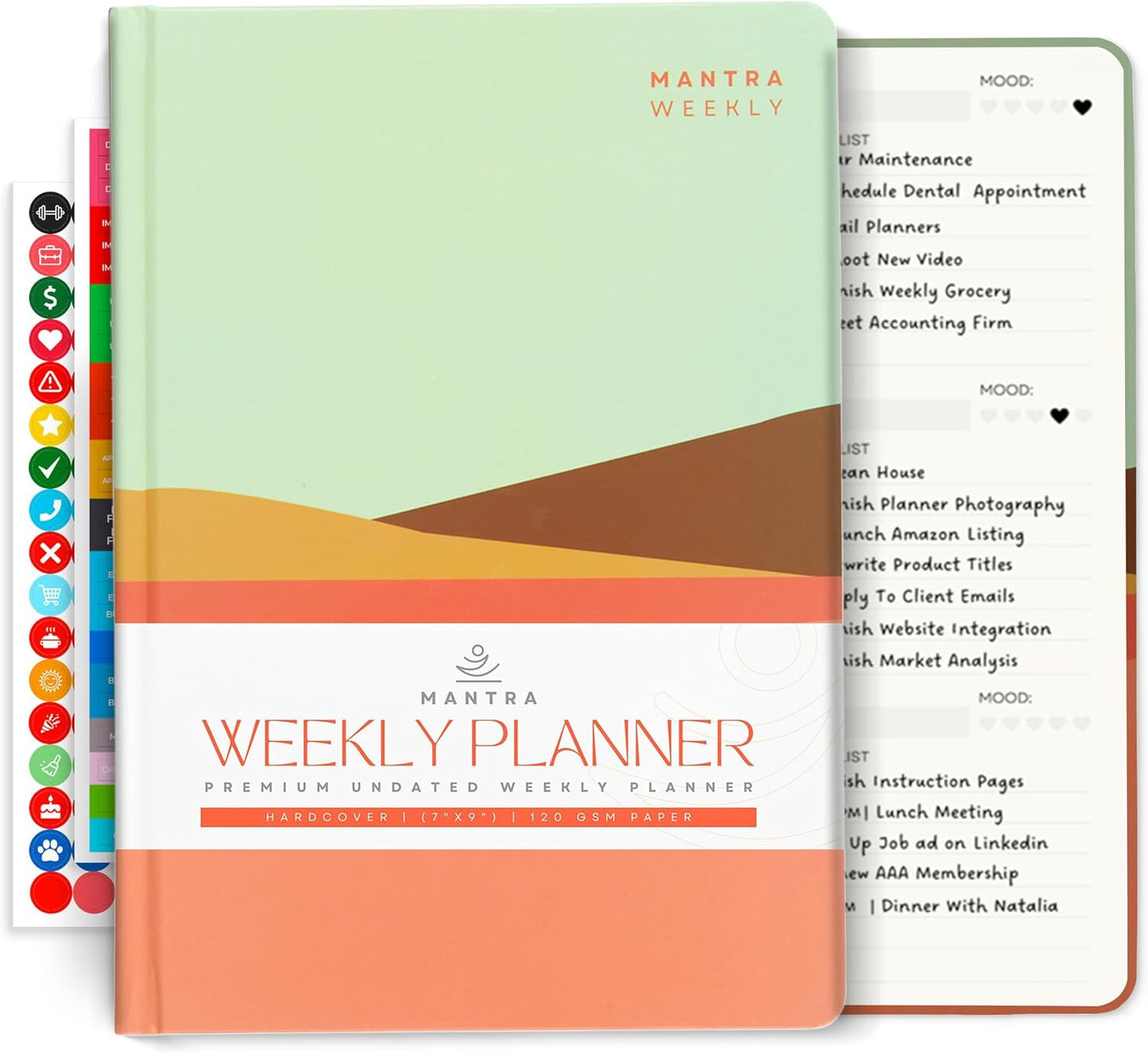 2026 Planner, Daily Journal & Gratitude Journal All-In-One with To Do List, Self Care Prompts & Habit Tracker - 7 x 10 - Pink