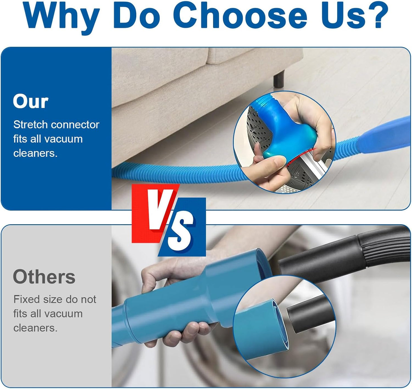 Upgraded Dryer Vent Cleaner Kit: Dryer Lint Vac Attachment, Universal Vacuum Hose Attachment Tool for Lint Removal, Clogged Ducts Deep Cleaning, Quickly Lint Remover
