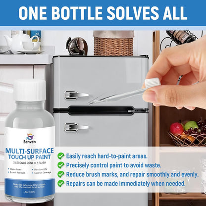 White Touch Up Paint High-Gloss Multi Surface Acrylic White Touch Up Paint Pen Scratch Repair for Metal,Walls,Cabinets,Appliances,Wood,Door,Furniture,Enamel 1.5 Fl Oz