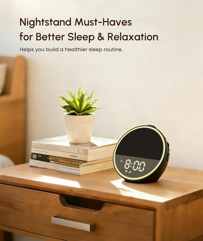 Sound Machine, Alarm Clock, Night Light, Screen-Free Sleep Routine | 30 Sounds, 10 Gentle Alarms, Sleep Timer, White Noise Machine for Sleep, Adults, Bedroom, Nightstand, Office, Travel(Cream)