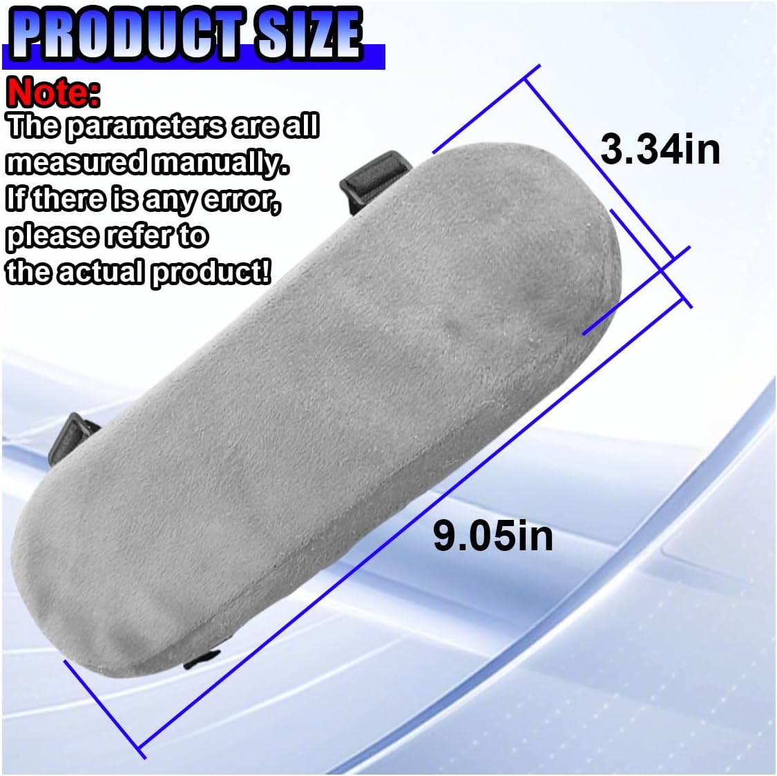 2PCS Car Elbow Pad Arm Rest Cover, Soft Armrest Cushion Pad, Black
