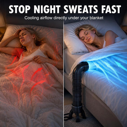 Midnight Bed Cooling System for Night Sweats, Bed Fan Under Sheets, for Hot Sleepers, Bed Cooling Fan for Cooling and Sleep (Medium)
