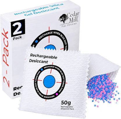 Rechargeable Silica Gel Dehumidifier 50g, Reusable Gun Safe Absorber