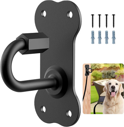 Dog Leash Hooks for Wall Black Dogs Leash Wall Mount Dog Hook for Leashs for Secure and Escape-Proof Hook for Lead Management