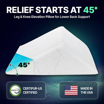 Back Support Systems The Angle Wedge Pillow – Leg & Knee Pillow Wedge for Sciatica Pain Relief, Body Pain, Lumbar Decompression – Sherpa Cover & Foam Cushion Bed Bolster for Lower Back Support, Large